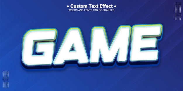 Game modern cartoon text effect editable typography font style