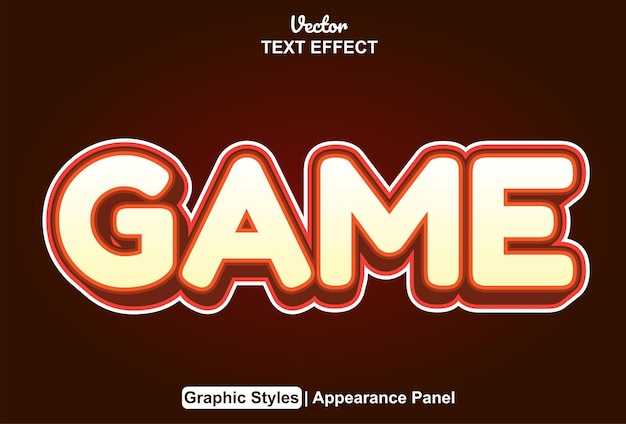 game over text effect with graphic style and editable