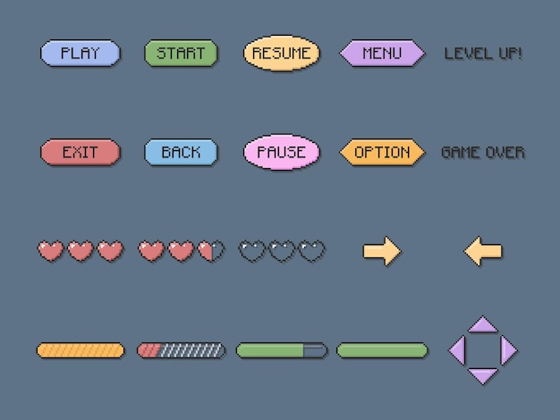 Game Pixel Art Style Illustration