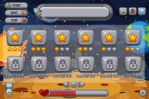 Game template with space