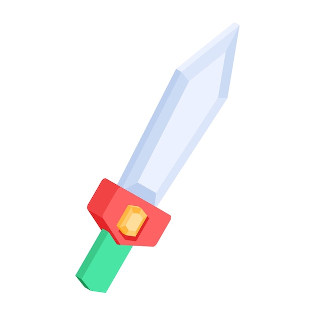Game Weapons Isometric Icon