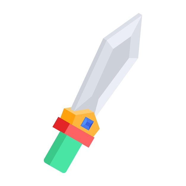 Game Weapons Isometric Icon