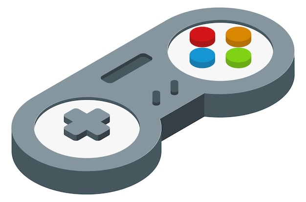 Gamepad icon Isometric wireless game joystick symbol