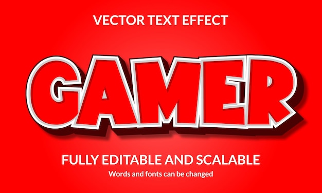 Gamer Editable 3D text style effect