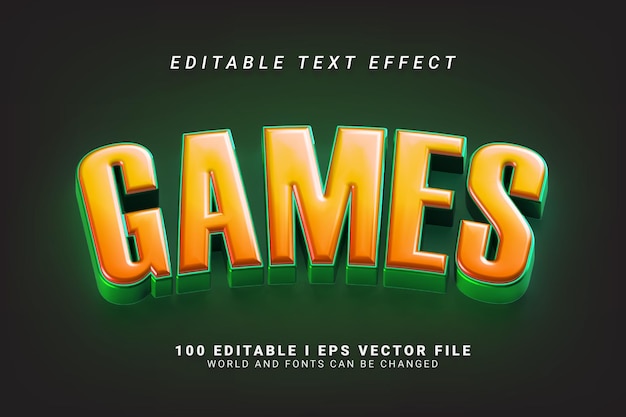 Games Editable Text Effect