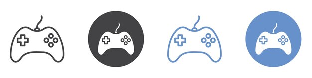 Gaming controller icon Flat art in black and white isolated