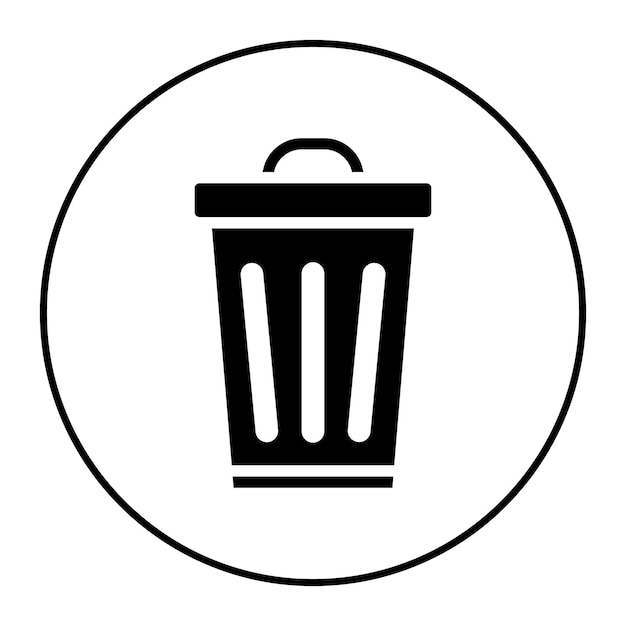 garbage bin icon vector image can be used for public utilities