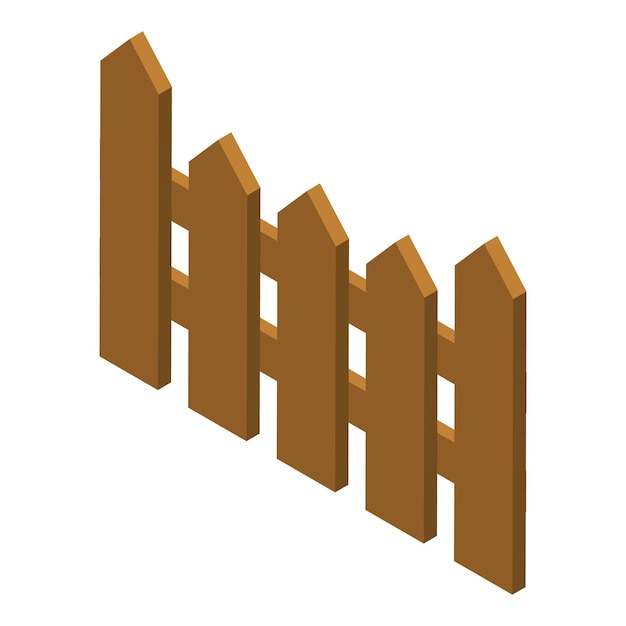 Garden fence icon Isometric of garden fence vector icon for web design isolated on white background