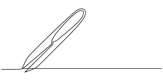gardening pruning shears or cutters single line drawing with editable stroke and copy space