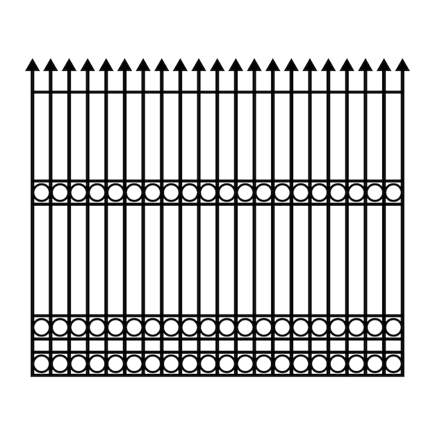 Gate Black isolated on white background