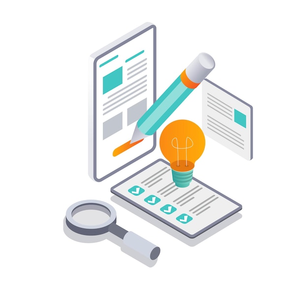 gather ideas on writing and look for information