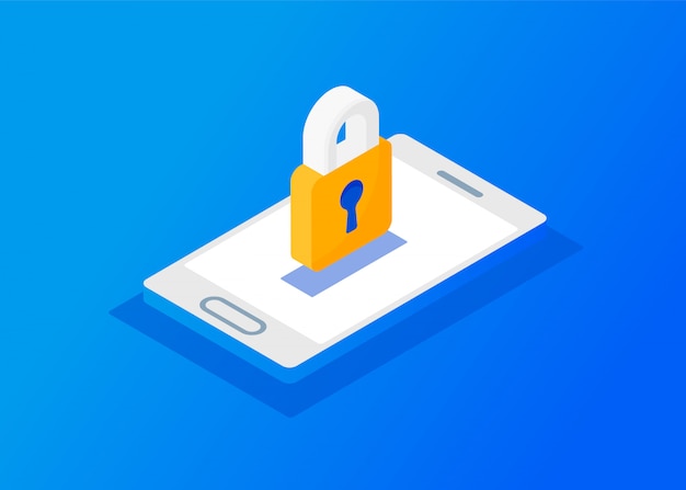 GDPR isometric concept