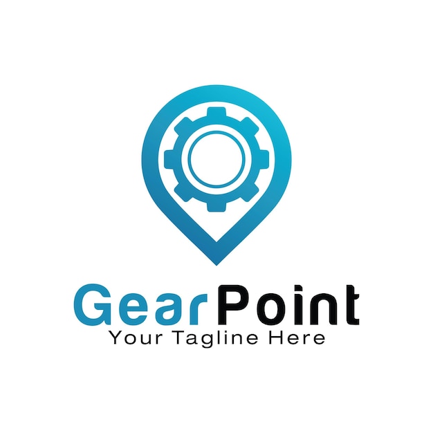 Gear Point logo design template