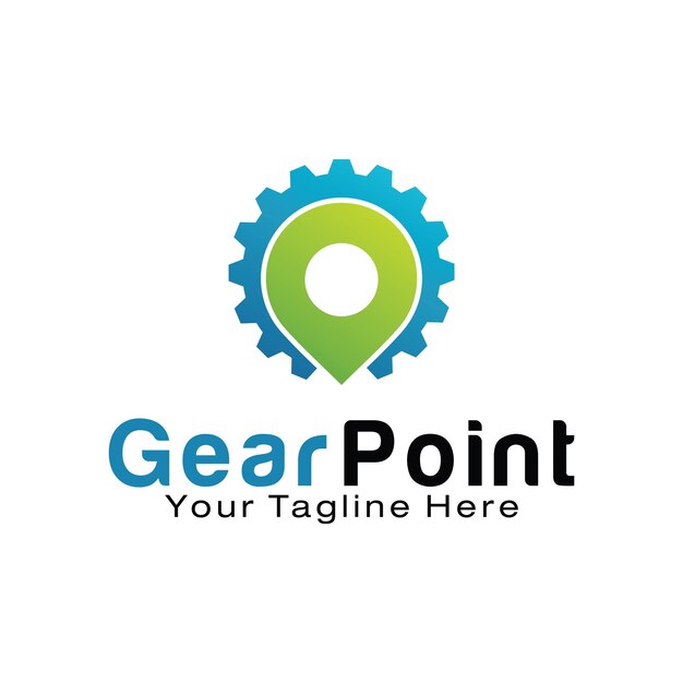 Gear Point logo design template