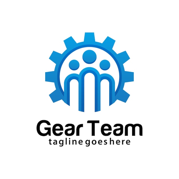 Gear Team logo design template
