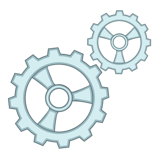 Gears icon Cartoon illustration of gears vector icon for web