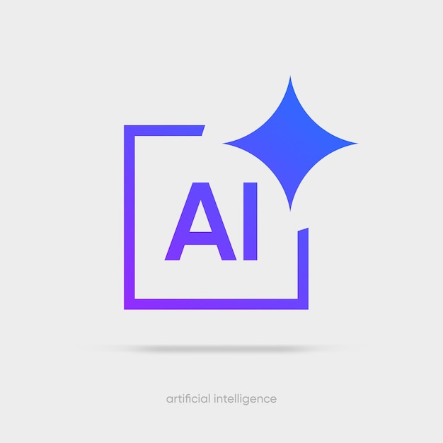 Generate AI button symbol Artificial intelligence sign button Machine learning generator and gen