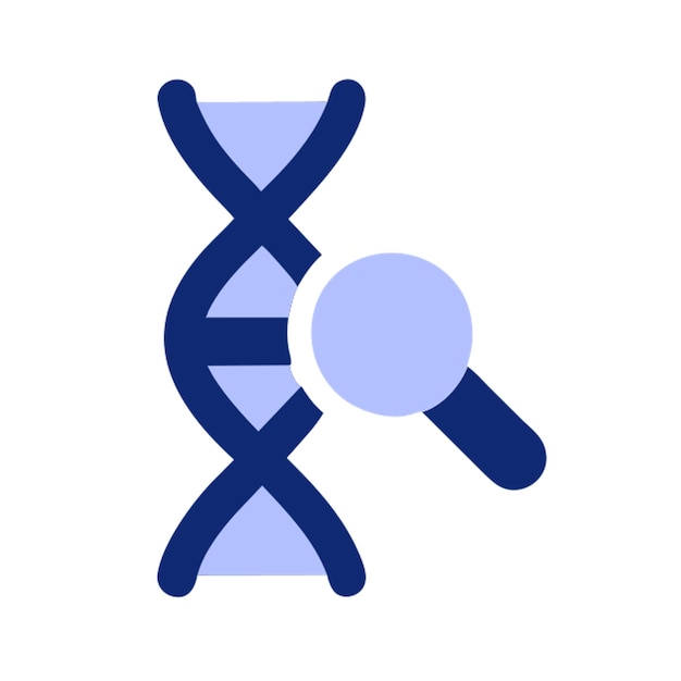 genetic testing icon colored shapes gradient