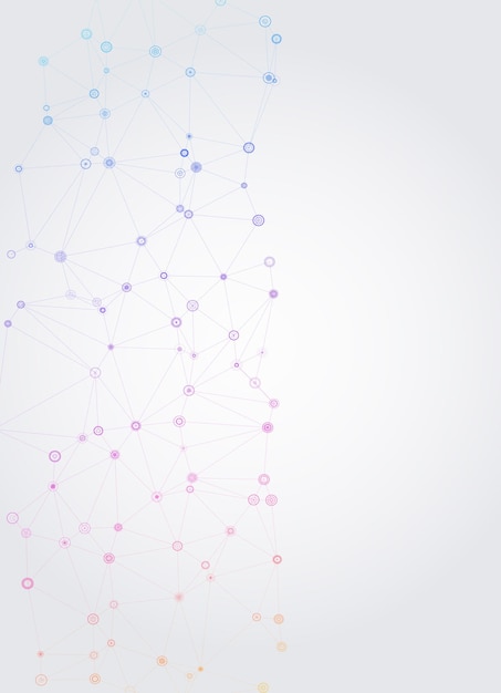 Geometric abstract background with connected dots and lines Molecular structure and communication Digital technology background and network connection Vector illustration EPS10 for business design