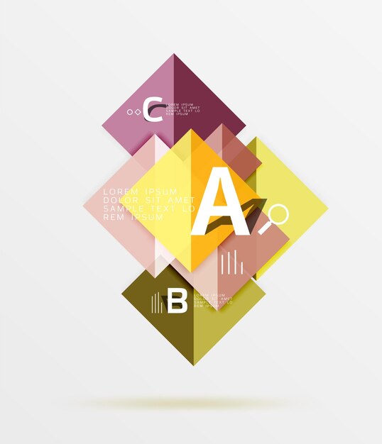 geometric abstract background with option infographic vector template background for workflow layout diagram number options or web design