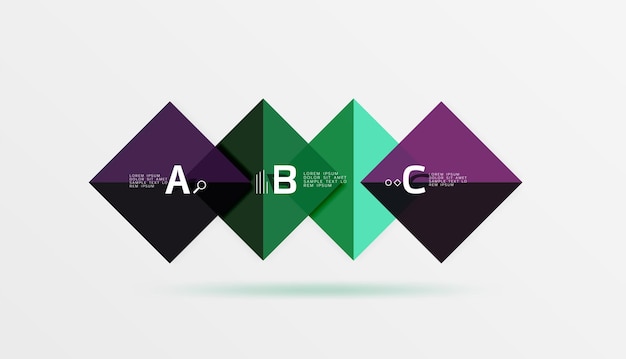 Geometric abstract background with option infographic Vector template background for workflow layout diagram number options or web design