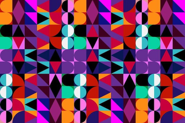 Geometric abstract pattern design popart