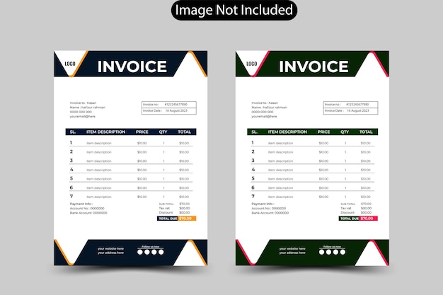 geometric architecture project invoice design