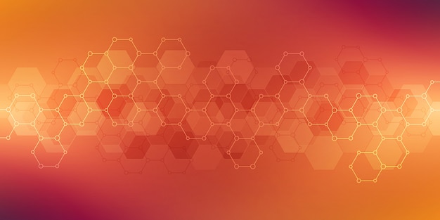 Geometric background texture with molecular structures and chemical engineering
