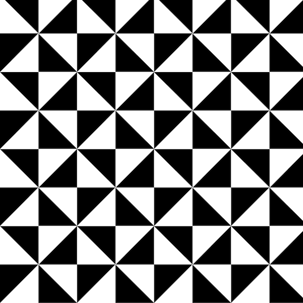 Geometric Black and White Checkerboard Design