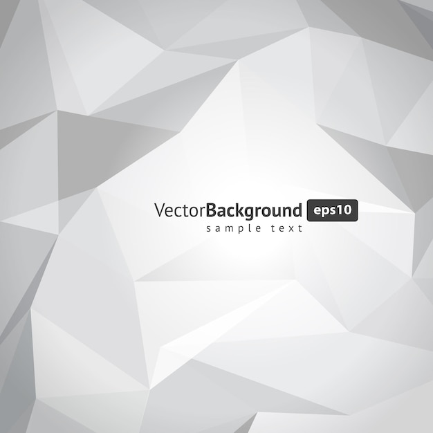 geometric crystal gray decorative background with place for text realistic vector illustration