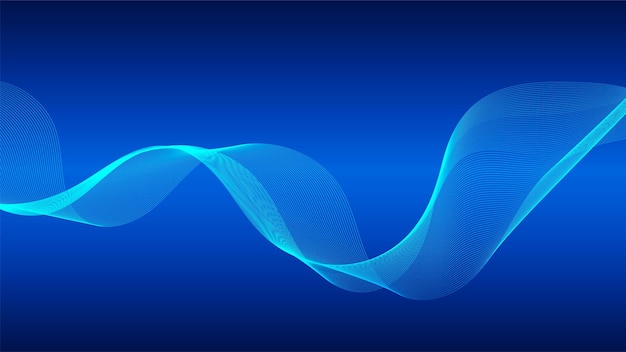 Geometric curved lines in gradient forming dynamic futuristic abstract flow patterns