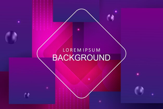 geometric design with dark pink hue gradient blue squares set