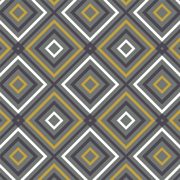 Geometric Diamond Pattern in Gray White and Gold