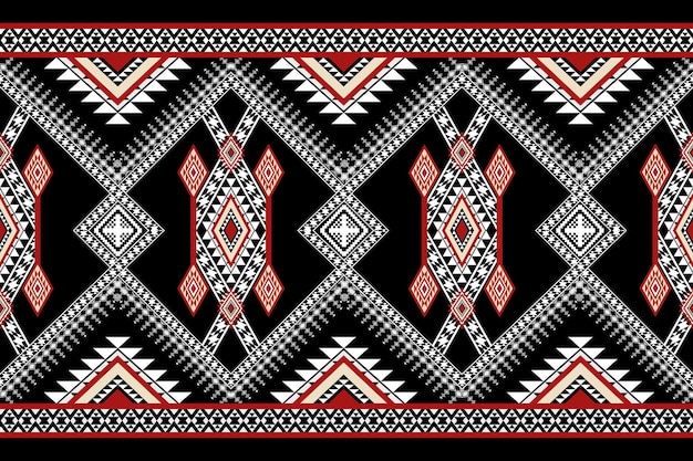 Geometric ethnic pattern seamlessRetro tribal vector embroidery border seamless patternsethnic