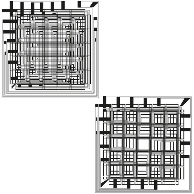 Geometric grid patterns Abstract line compositions Square Vector elements Repetitive modular shapes