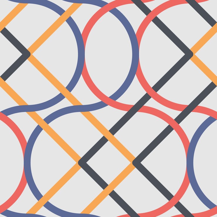 Vector geometric interlocking pattern