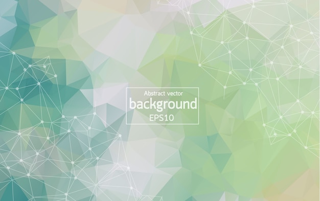 geometric muti green polygonal background molecule and communication.