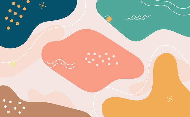 geometric pastel color with memphis element