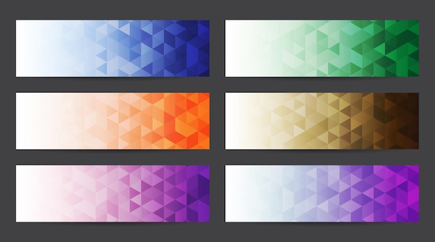 Geometric pattern line colors set design elements headers