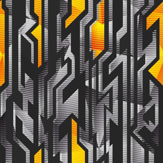 Geometric pattern with metal effect