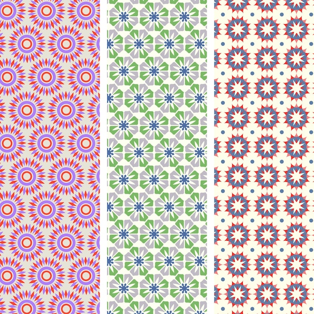 Geometric pattern with warm color geometry prints design