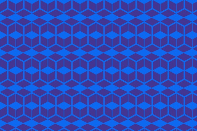 Geometric Purple and Blue Cube Pattern