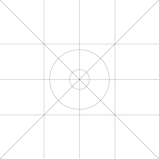 Geometric scheme with circle and lines