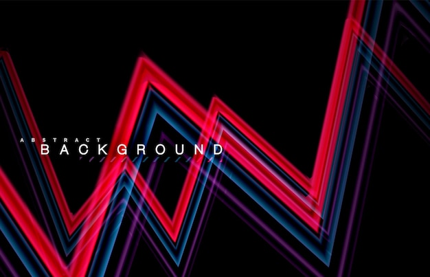 geometric shapes created with fluid multicolored lines