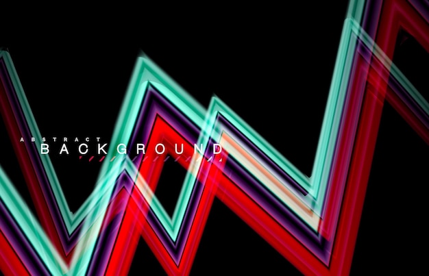 geometric shapes created with fluid multicolored lines