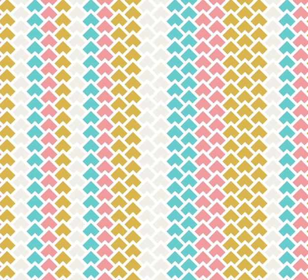 Geometric shapes mosaic vertical stripes vector seamless texture