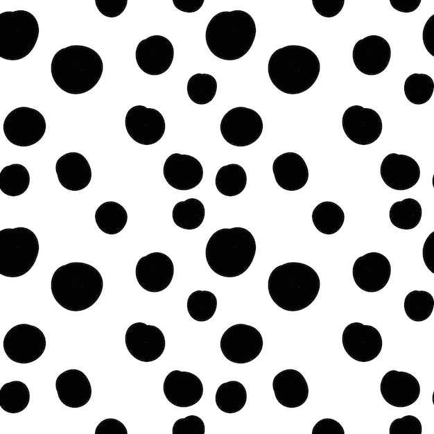 Geometrical background with uneven circles. Abstract round seamless pattern. Hand drawn dots pattern