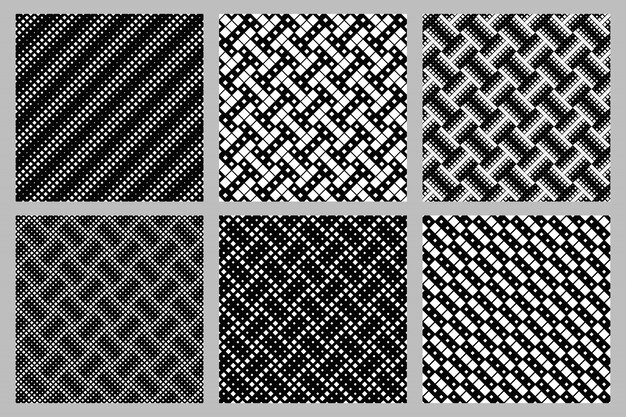 Geometrical diagonal square pattern set