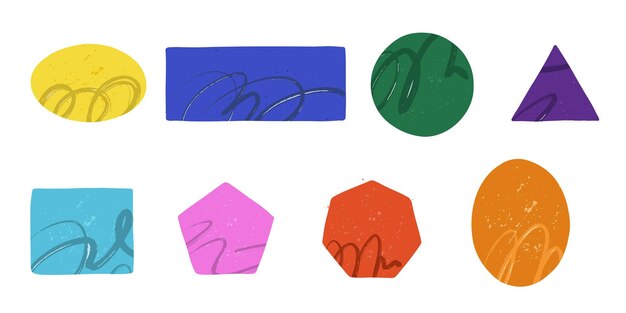 Geometrical figures Different colorful shapes design elements Message icon background chat bubble text box isolated design element colorful minimal object vector set