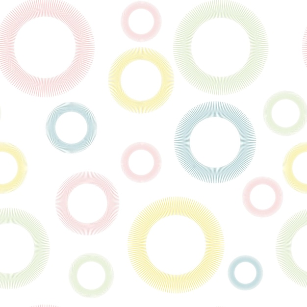 Geometry seamless pattern prickly circles metamorphoses print for childrens clothing Design for fabric prints